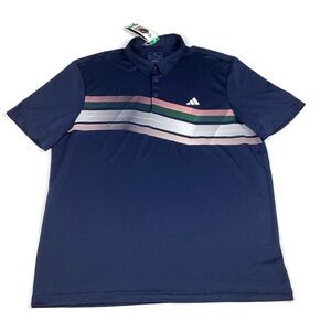 Adidas Men’s Core Chest Stripe Golf Polo Shirt XL NEW!